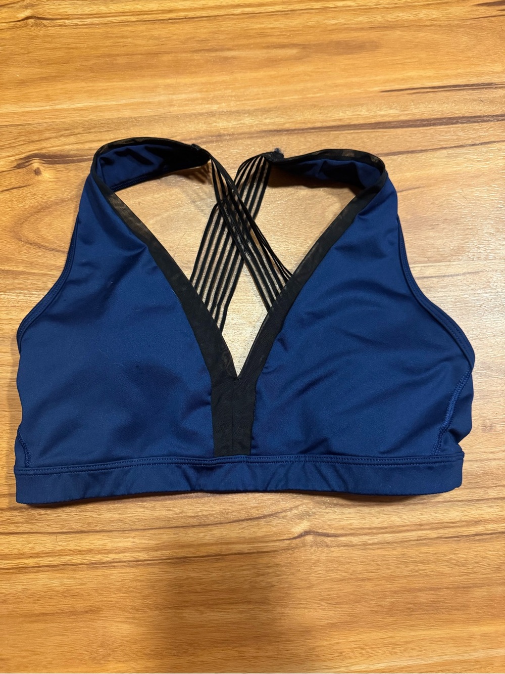 Victoria's Secret Navy Sports Bralette with Strappy Black Back